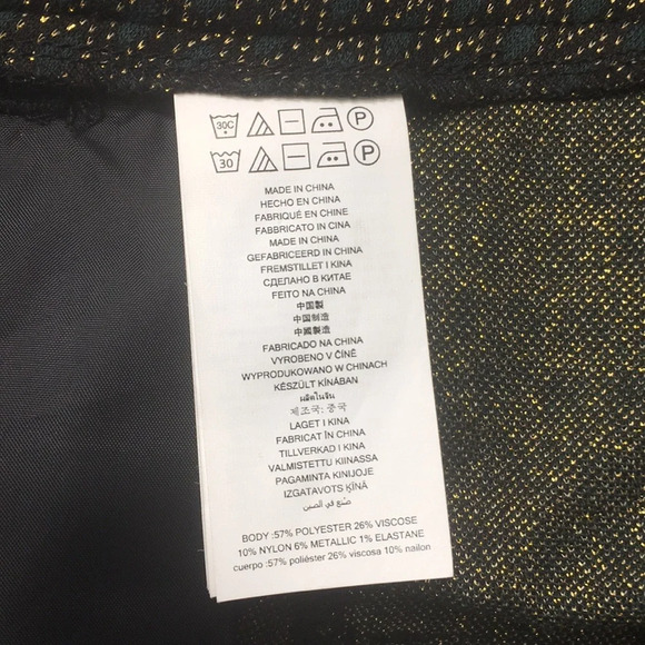 Michael Kors Metallic Geo Diamond Print Pants Sz 6‎ - Picture 7 of 8